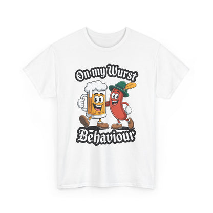 Oktoberfest On My Wurst Behaviour German Beer Sausage Adults T-Shirt