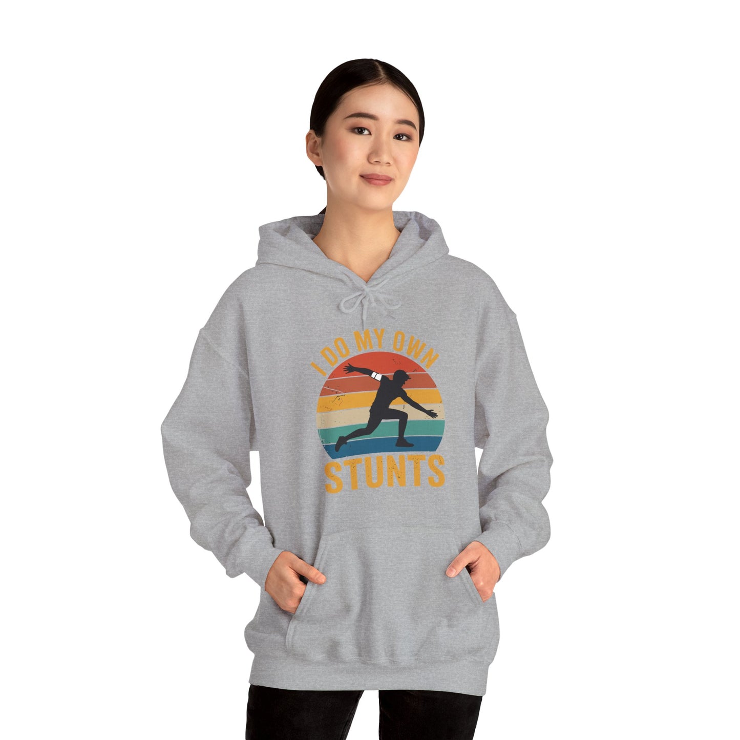 Funny I Do All My Own Stunts Broken Bones Hoodie