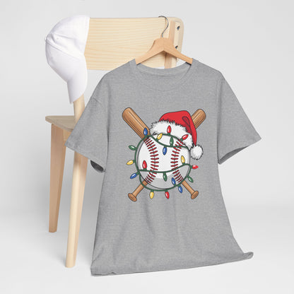Santa Sports Design For Men Boys Christmas Baseball Player T-Shirt