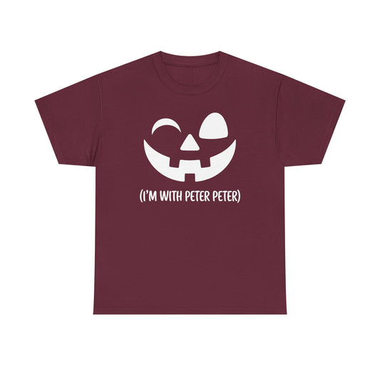 Im With Peter Couple Halloween Adult Eater Pumpkin T-Shirt
