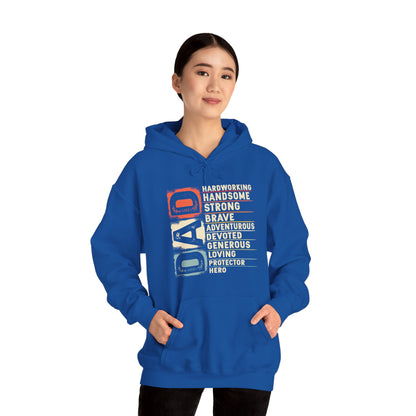 Vintage Funny Definition of Dad Retro Meme Joke Father's Day Hoodie