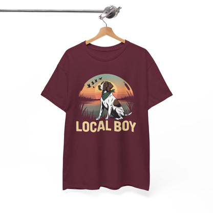 Local Boy Hunting Dog Vintage Sunset Hunting Season T-Shirt