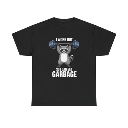 Raccoon Deadlift Bodybuilding Animal Funny Gym Fitness T-Shirt