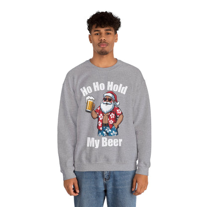 Funny Santa With Sunglasses And Beer Christmas in July Sweatshirt