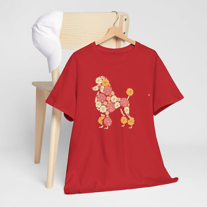 Funny Floral Flower Poodle Mom Grandma Womens Mothers Day T-Shirt