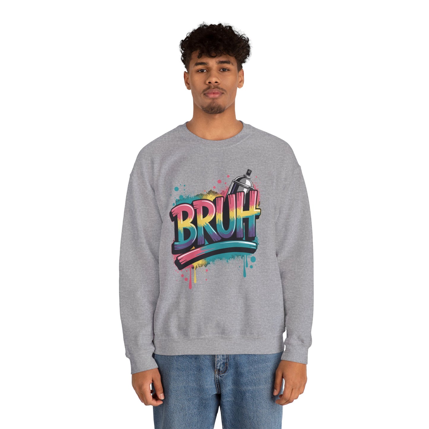 Bruh Graffiti Funny Saying Street Art Meme Men Boys Kids Sweatshirt