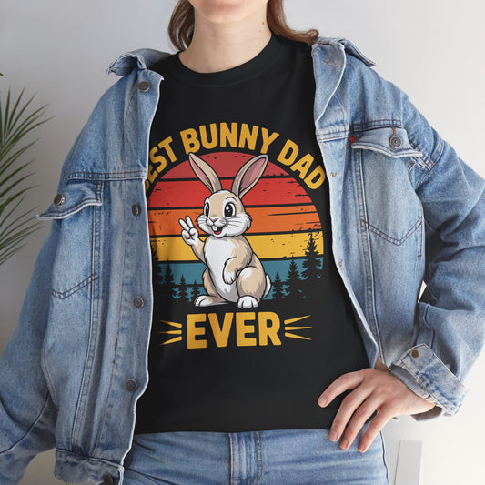 Best Bunny Dad Ever Funny Rabbit Lover Dad Gift T-Shirt for Pet Owners