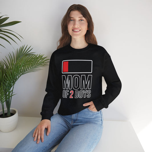 Mom of 2 Boys Gift from Son Mothers Day Birthday Women Sweatshirt