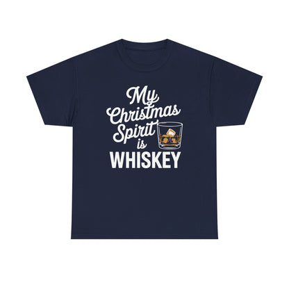 Funny Christmas Drinking Shirt Whiskey Liquor Drinker Saying T-Shirt