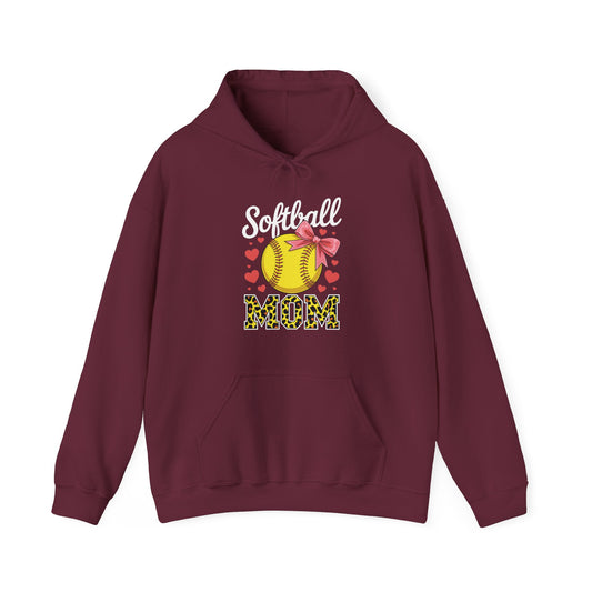 Softball Mom Headband Leopard Softball Ball Mothers Day Mama Hoodie