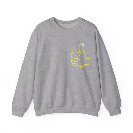Funny Thumbs Up Emoji Graphic Positive Vibes Sweatshirt