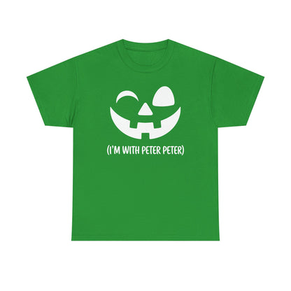 Im With Peter Couple Halloween Adult Eater Pumpkin T-Shirt