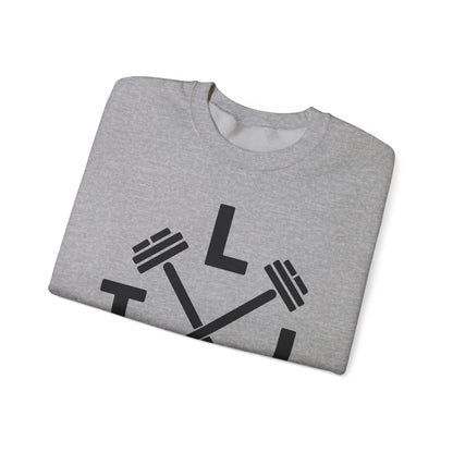 LIFT Weightlifting Fitness Barbells Crossed Circle Sweatshirt