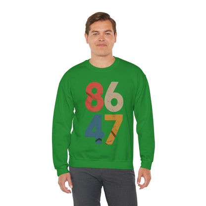 Classic Vintage 80s Style 86 47 Anti Trump Sweatshirt