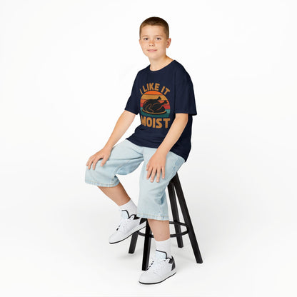 I Like It Moist Unisex Kids Black Thanksgiving T-Shirt