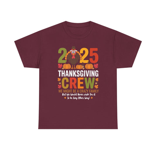 Family Thanksgiving 2025 Thanksgiving Crew Turkey Matching T-Shirt