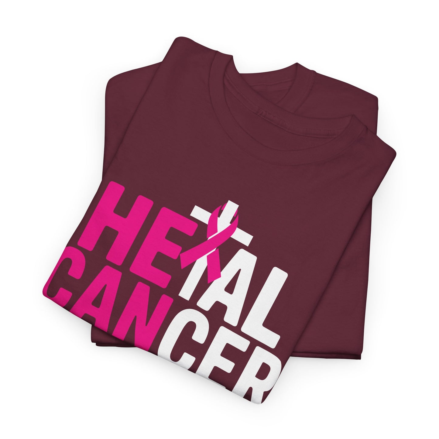 Heal Cancer Believe God Christian Breast Cancer Awareness T-Shirt