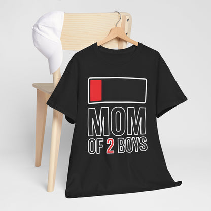 Mom of 2 Boys Gift from Son Mothers Day Birthday Women T-Shirt