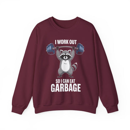 Raccoon Deadlift Bodybuilding Animal Funny Gym Fitness Sweatshirt