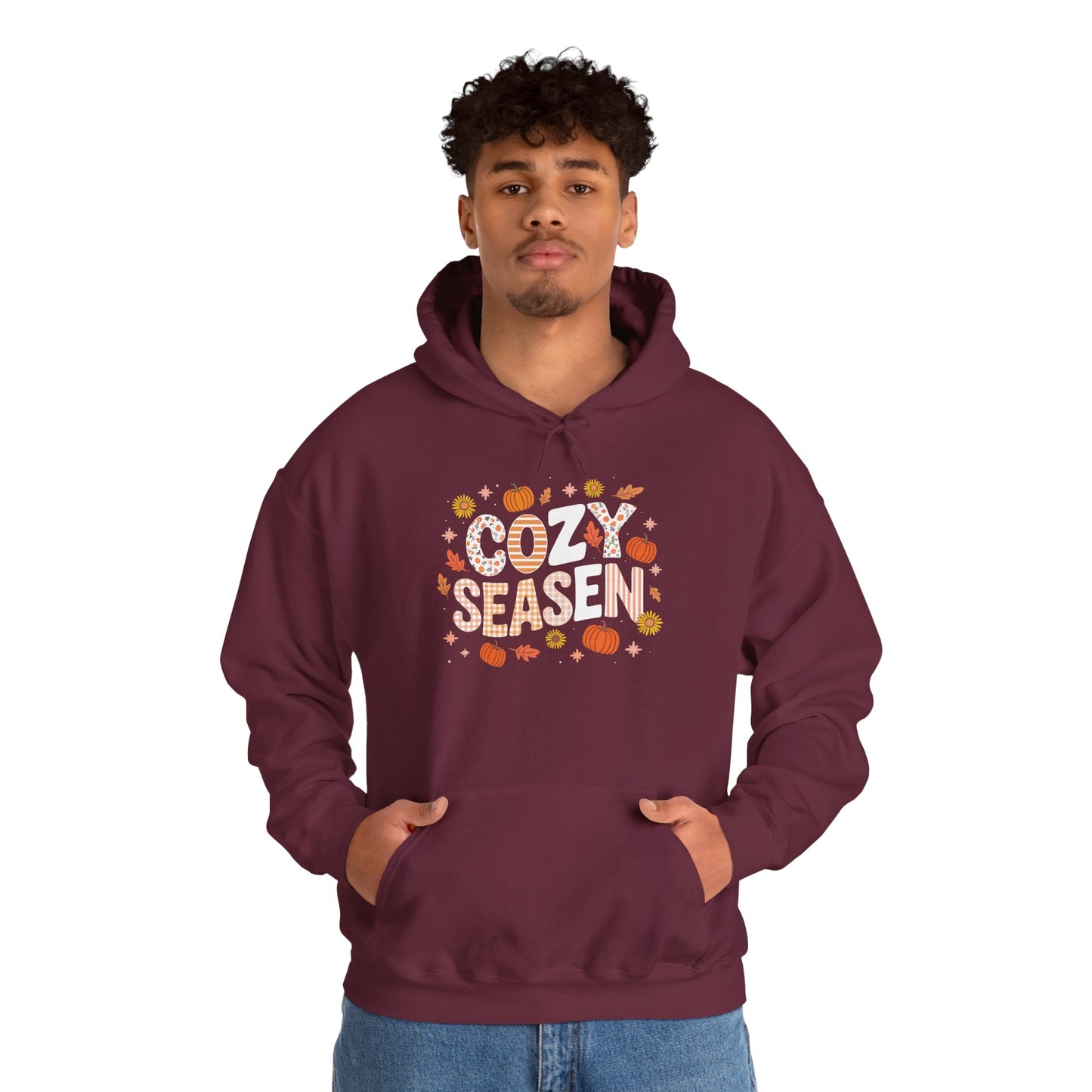 Cozy Season Autumn Fall Vibes Halloween Thanksgiving Pumpkin Hoodie