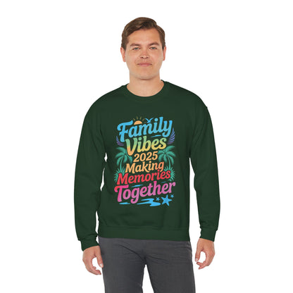 Family 2025 Vibes Family Reunion Vacation Making Memories Sweatshirt