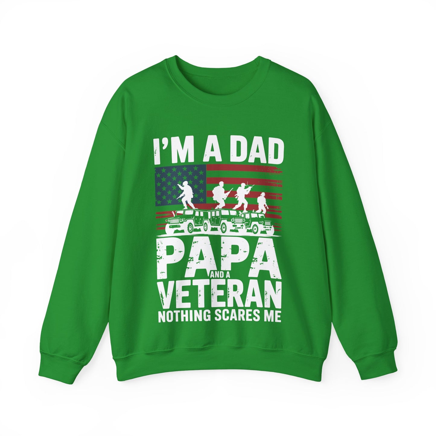 I'm A Dad Papa And Veteran Funny Retro Dad Papa Grandpa Sweatshirt