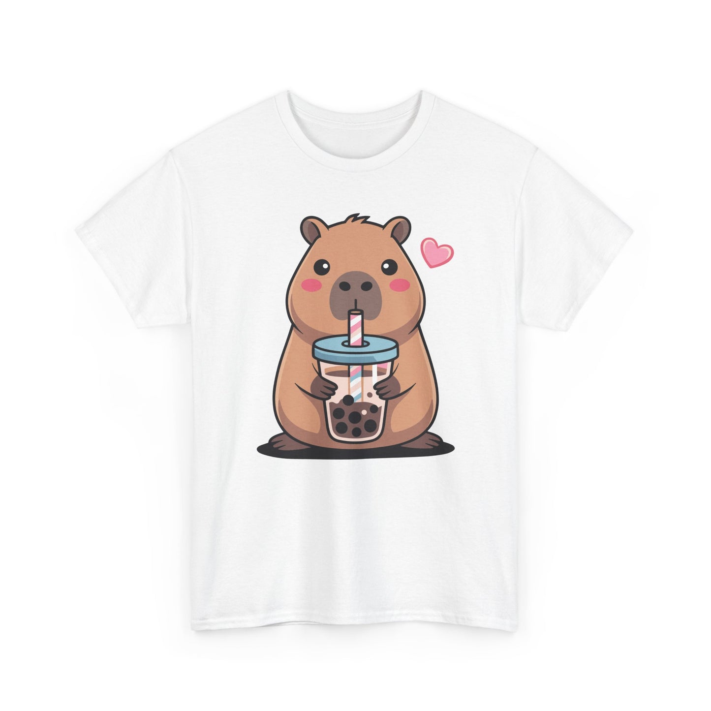 Cute Capybara Kawaii Anime Drinking Bubble Tea Lover Girls T-Shirt