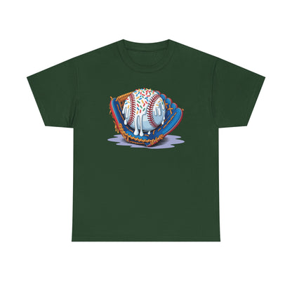 Baseball Drip Ice Cream Sprinkles Baseball Glove T-Shirt