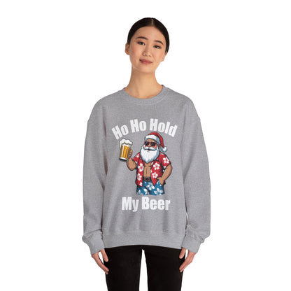 Funny Santa With Sunglasses And Beer Christmas in July Sweatshirt