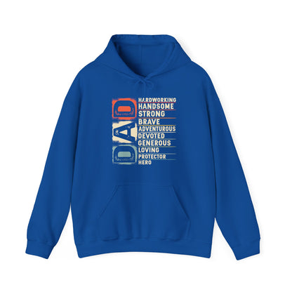 Vintage Funny Definition of Dad Retro Meme Joke Father's Day Hoodie