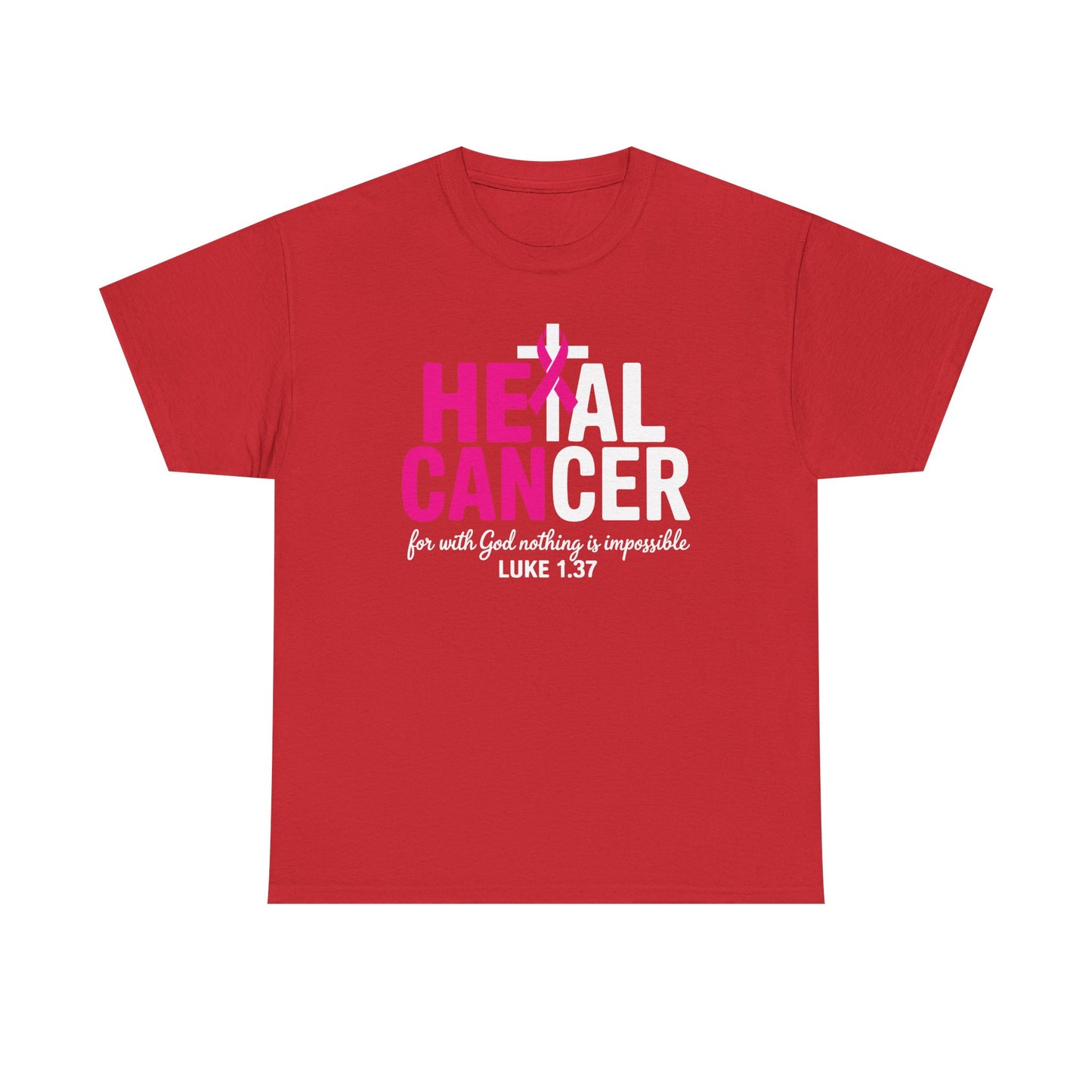 Heal Cancer Believe God Christian Breast Cancer Awareness T-Shirt
