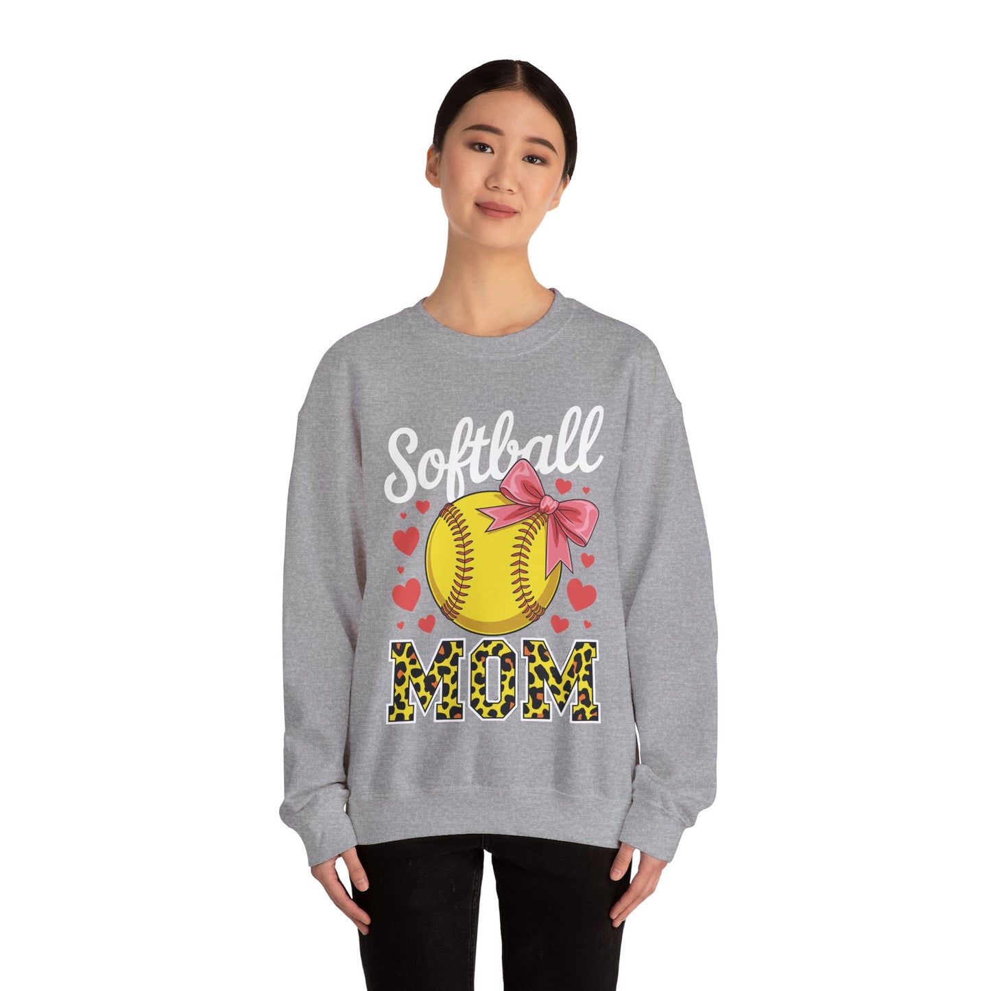 Softball Mom Headband Leopard Softball Ball Mothers Day Mama Sweatshirt