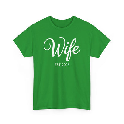 Wife Est 2025 Just Married Honeymoon Wedding Couples T-Shirt