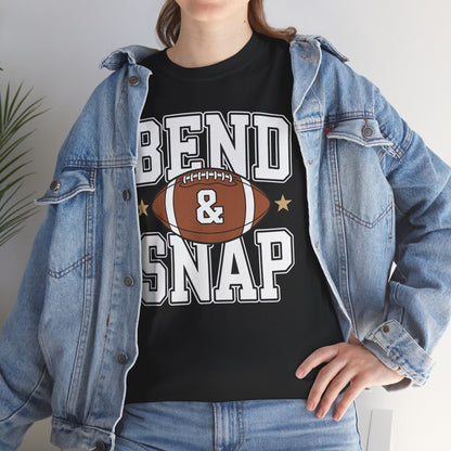 Funny Game Day Touchdown Season Cute Bend and Snap Football T-Shirt