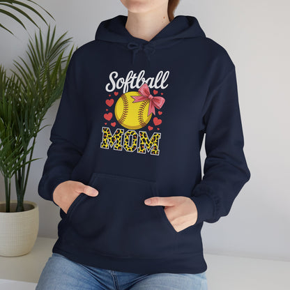 Softball Mom Headband Leopard Softball Ball Mothers Day Mama Hoodie