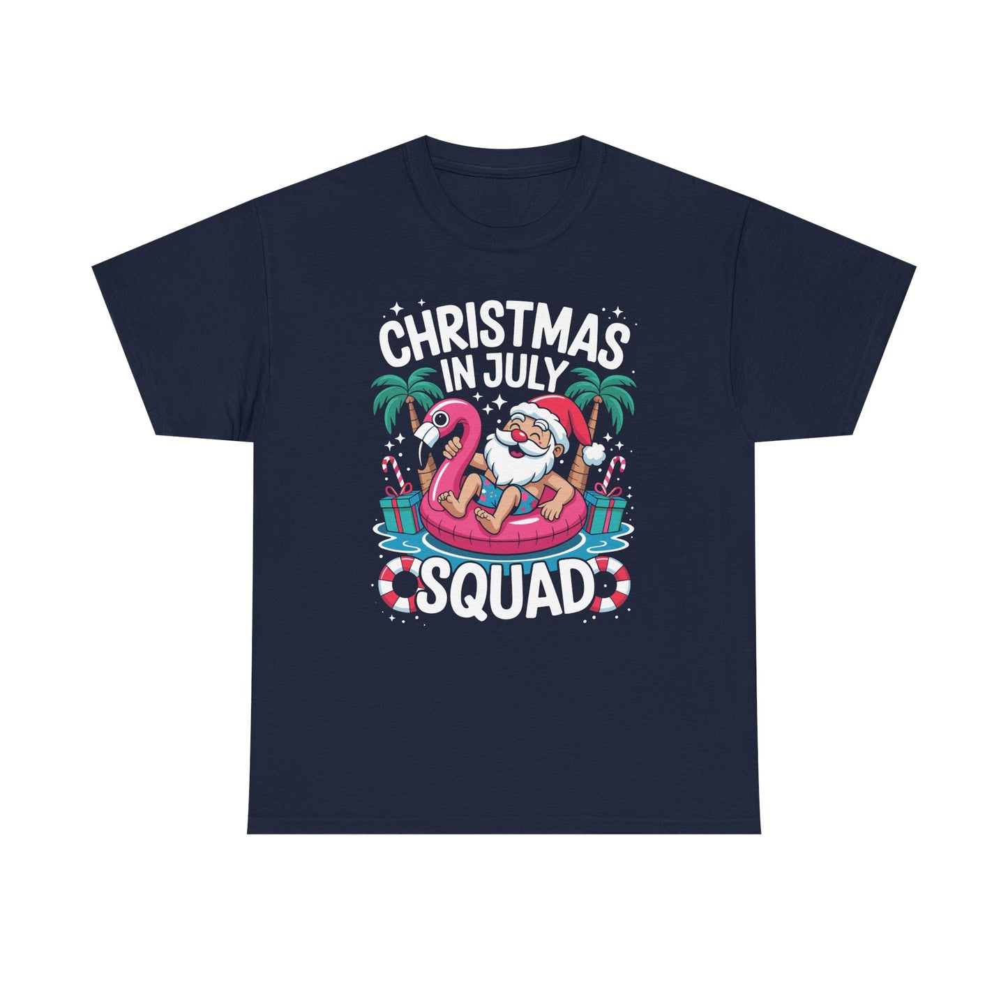 Christmas In July 2025 Squad Summer Beach Vacation Xmas Cool T-Shirt