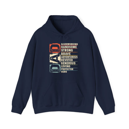 Vintage Funny Definition of Dad Retro Meme Joke Father's Day Hoodie