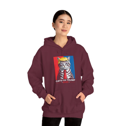 Cats For Trump 2025 Funny Tee For Vance Trump Hoodie