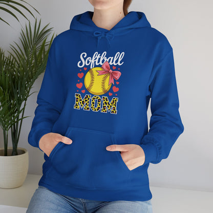 Softball Mom Headband Leopard Softball Ball Mothers Day Mama Hoodie