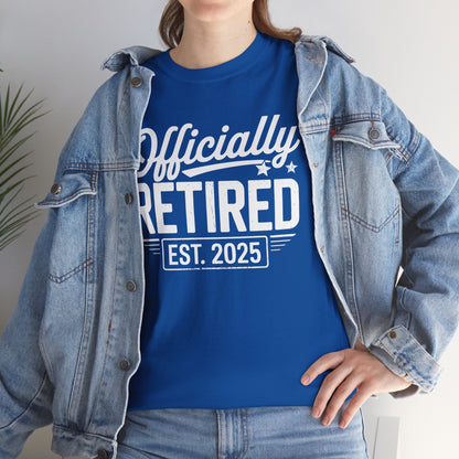 Funny Retirement 2025 Officially Retired Vintage Humor T-Shirt