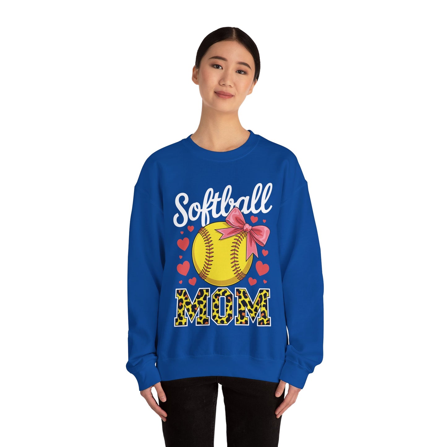 Softball Mom Headband Leopard Softball Ball Mothers Day Mama Sweatshirt