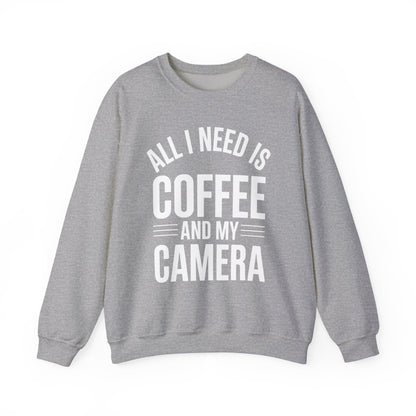 All I Need Is Coffee And My Camera Photography Gift Sweatshirt