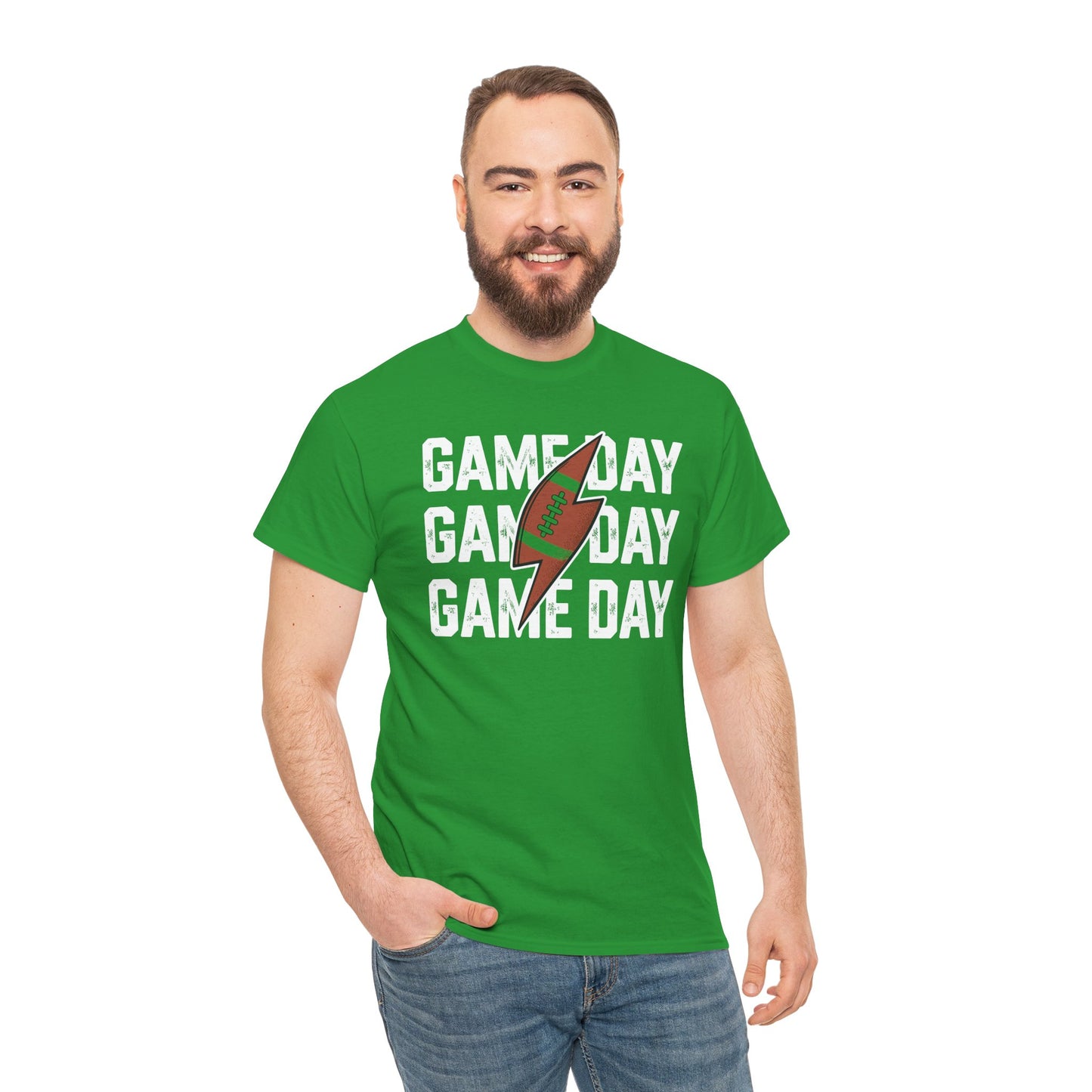 Vintage Game Day Football Lightning Bolt Funny Team Sport T-Shirt