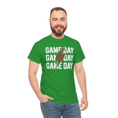 Vintage Game Day Football Lightning Bolt Funny Team Sport T-Shirt