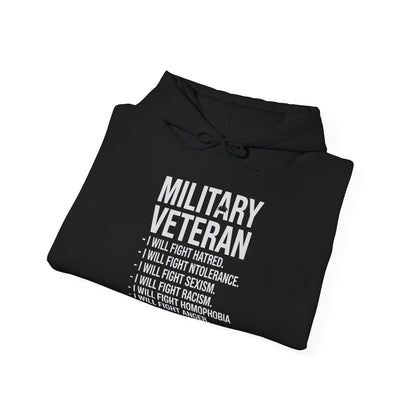 Military Veterans Against Trump 2025 Fight USA Election Hoodie
