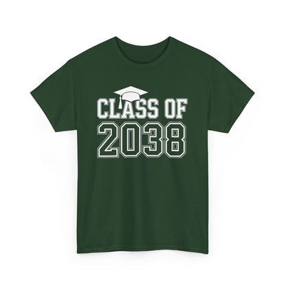 Class of 2038 Grow With Me Funny Kindergarten Back To School T-Shirt