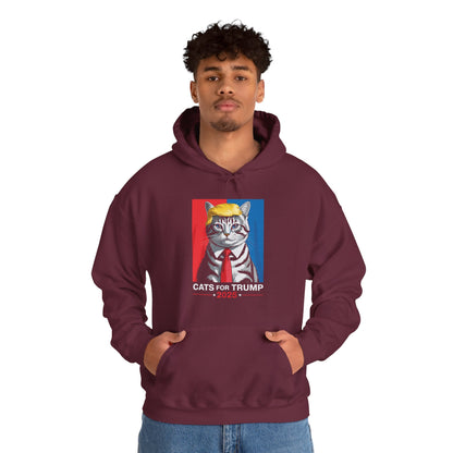 Cats For Trump 2025 Funny Tee For Vance Trump Hoodie