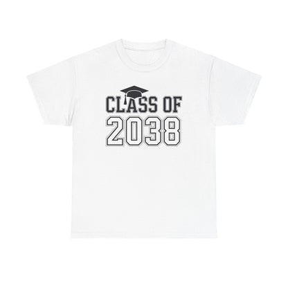 Class of 2038 Grow With Me Funny Kindergarten Back To School T-Shirt