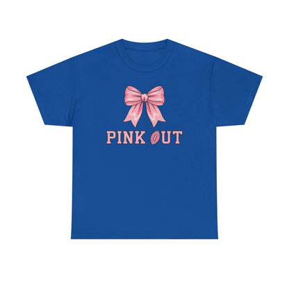 Pink Out Football Bow Preppy Breast Cancer Awareness Women T-Shirt