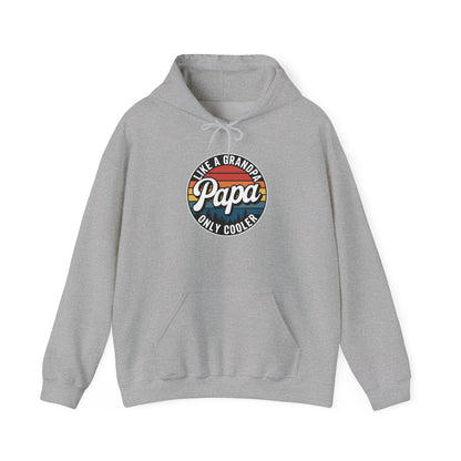 PAPA like a Grandpa ONLY COOLER Funny Dad Papa Definition Hoodie